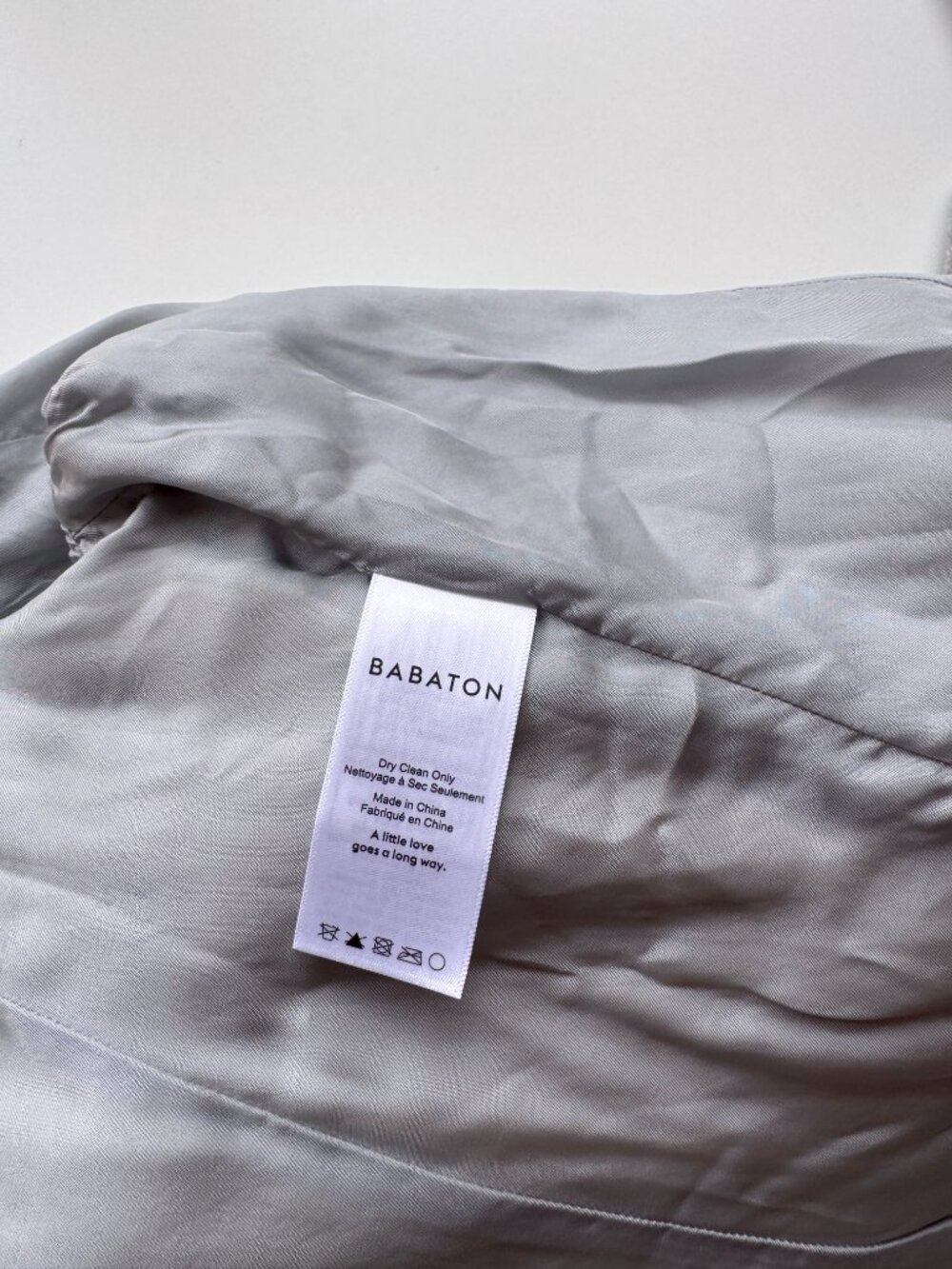 Aritzia BABATON Connor Heather Light Grey Virgin Wool Belted Wrap Coat, Size M - Picture 11 of 16